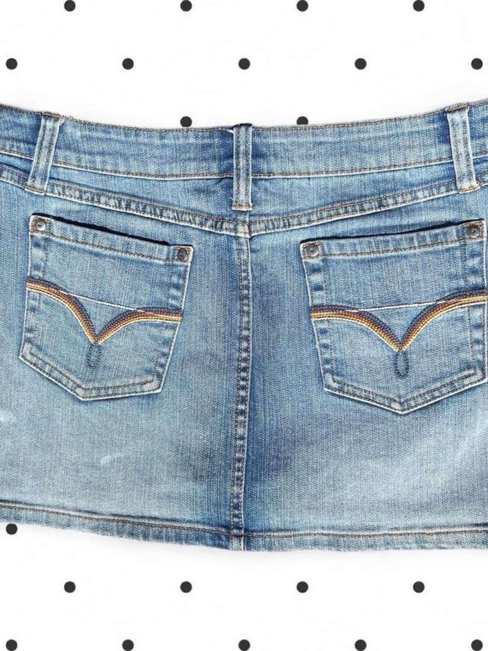 Y2K 2000s Light Blue Denim Mini Skirt small